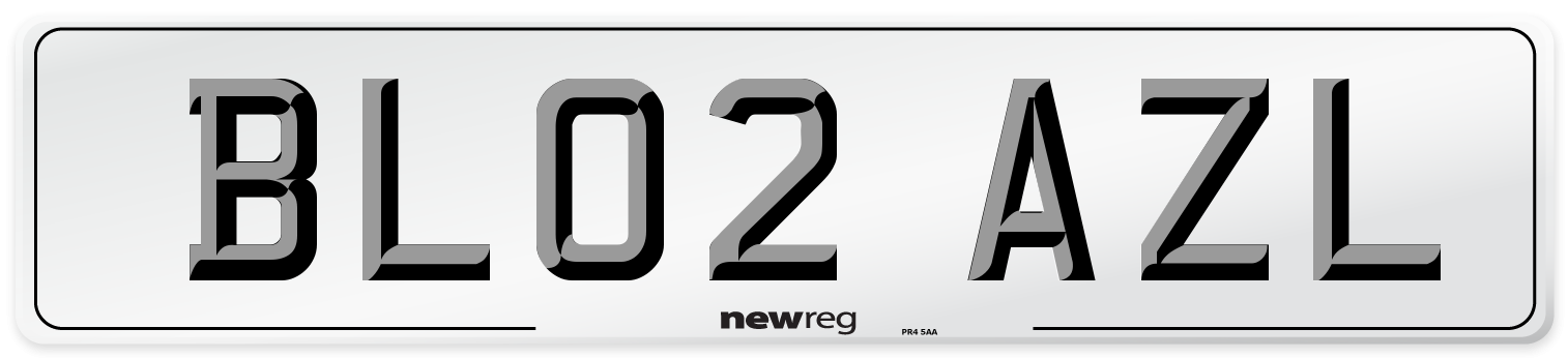 BL02 AZL Number Plate from New Reg